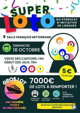 Image SUPER LOTO du Syndicat d'initiative de Lorgues (photo 1)