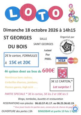 Image loto amicale laïque ST GEORGES DU BOIS (photo 1)