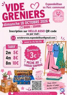 Image VIDE GRENIER au profit d'octobre rose (photo 1)