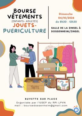 Image Bourse aux vêtements (adulte et enfant), jouets et puériculture (photo 1)