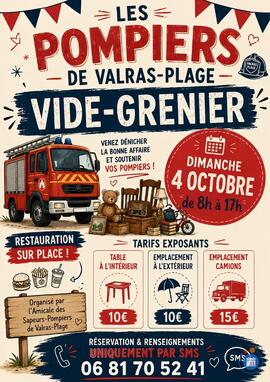 Image Vide grenier Amicale des sapeurs-pompiers de valras plage (photo 1)