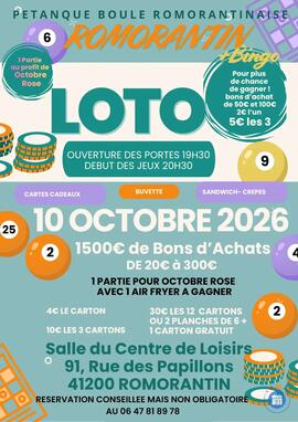 Image LOTO D'AUTOMNE DE LA PETANQUE BOULE ROMORANTINAISE (photo 1)