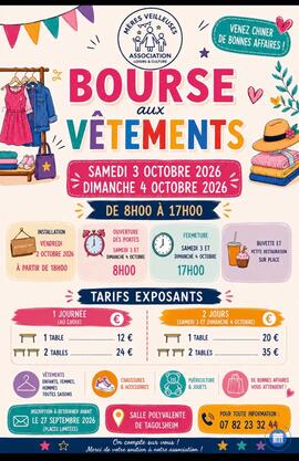 Image Bourses aux vêtements , jouets :adultes / enfants (photo 1)