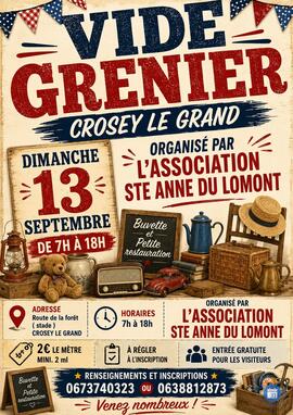 Image Vide grenier crosey le grand (photo 1)