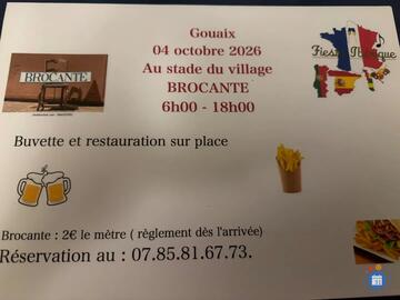 Image Brocante à Gouaix le dimanche 04 octobre 2026 (photo 1)