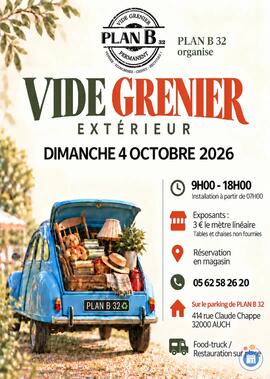 Image Vide grenier extérieur sur le parking de PLAN B 32 (photo 1)