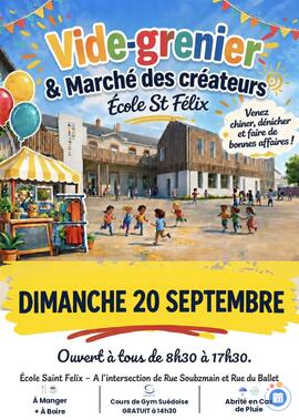 Image Vide-grenier et marché des créateurs de l’école St Félix (photo 1)