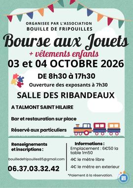 Image Bourse aux Jouets + Vêtements de l'association 'Bouille de Fripouilles' (photo 1)