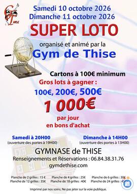 Image Super Loto de la Gym de Thise (photo 1)