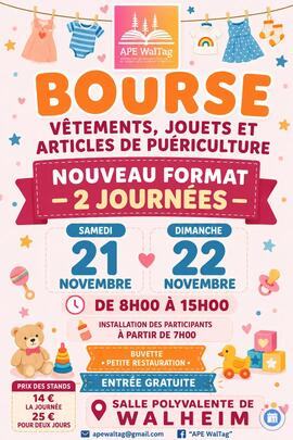 Image Bourse vêtements, jouets et puericulture (photo 1)