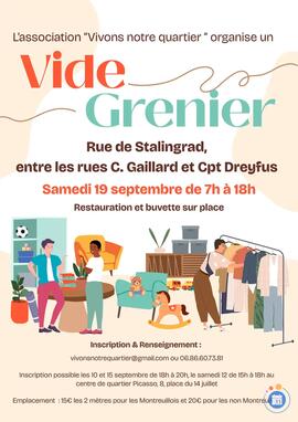 Image Vide grenier de l'association Vivons notre quartier (photo 1)
