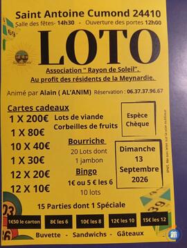 Image Loto de l'association Rayon de soleil (photo 1)
