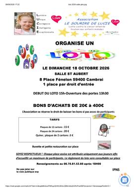 Image LOTO ASSOCIATION LE SOURIRE DE LUCIE (photo 1)