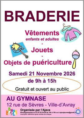 Image AJAVA BRADERIE VETEMENT JOUETS PUERICULTURE (photo 1)