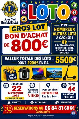 Image Grand LOTO Lions Club Benfeld Erstein (photo 1)