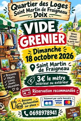 Image Vide grenier quartier des Loges saint Martin de Fraigneau doix (photo 1)