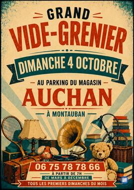 Image Grand Vide Grenier Parking Magasin Auchan (photo 1)