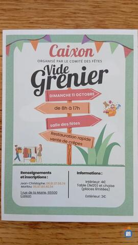 Image Vide grenier, organiser par le comité des fêtes de Caixon (photo 1)