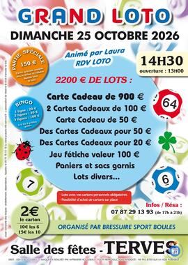 Image GRAND LOTO ANIME PAR LAURA RDV LOTO A TERVES (photo 1)