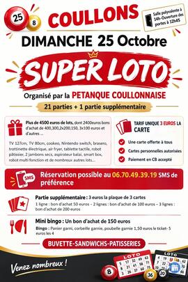 Image Super Loto pétanque Coullonnaise (photo 1)