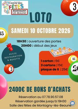 Image Loto comité des fêtes de montagny les beaune (photo 1)