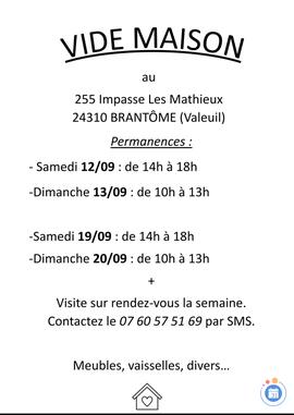 Image Vide Maison à côté de Bourdeilles 🏡 (photo 1)