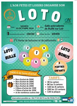 Image LOTO DU 10.10.26 SALLE POLYVALENT RUILLE SUR LOIR (photo 1)