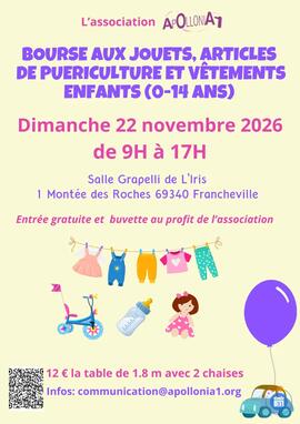 Image Bourse aux jouets, articles de puériculture et vêtements enfants (0-14ans) (photo 1)