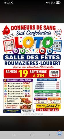 Image Loto des donneurs de sang sud confolentais (photo 1)