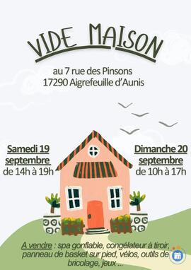 Image Vide-Maison à Aigrefeuille d'Aunis - Samedi 19 et Dimanche 20 septembre (photo 1)
