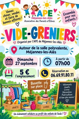 Image Vide-greniers de l'APE Méjannes les Alès (photo 1)