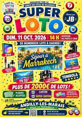 Image SUPER LOTO COMITE DES FETES DE VILLEDOUX animé par JB (photo 1)