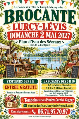 Image Brocante de Lurcy-Lévis – Dimanche 2 Mai 2027 – Plan d’Eau des Sézeaux (photo 1)