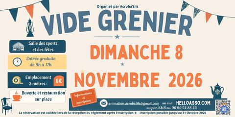 Image VIDE GRENIER TILLIERES 08/11/26 (photo 1)
