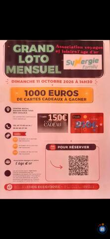 Image Loto mensuel 11 octobre MPT les caillols 13012 (photo 1)