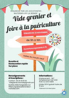 Image Vide grenier et foire à la puériculture et aux jouets (photo 1)