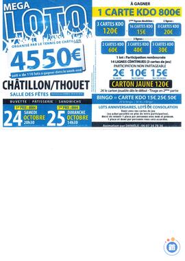 Image 2 Méga lotos du Tennis Club de Chatillon sur Thouet (photo 1)