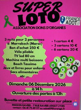 Image LOTO CARITATIF FRANCE ADOT 69 (photo 1)