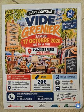 Image Vide grenier Paris 19ème PAPY COIFFEUR (photo 1)