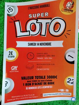 Image SUPER LOTO organisé par l'Huisserie handball (photo 1)