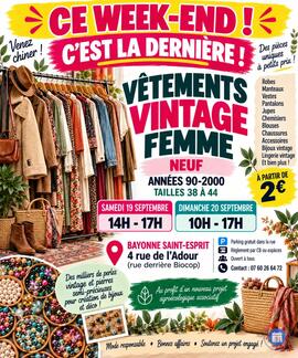Image Braderie Vêtements Vintage femme neufs années 90 - 2000 (photo 1)