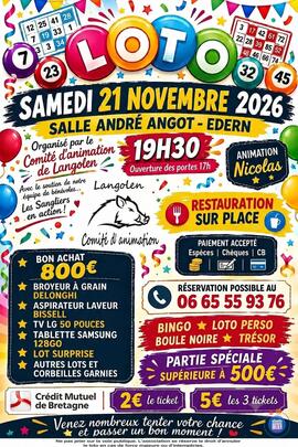 Image Super Loto du Comité d'Animation de Langolen (photo 1)
