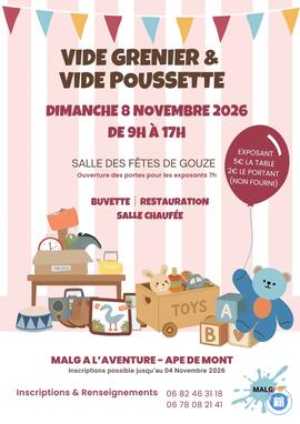 Image Vide Grenier & Vide Poussette - MALG à l'Aventure - APE de MONT (photo 1)