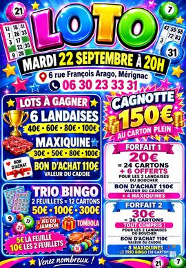 Image Loto forfait tout compris 36 cartons et les jeux (photo 1)
