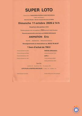 Image SUPER LOTO AMITIES LOISIRS ANIMATIONS Animation ERIC (photo 1)