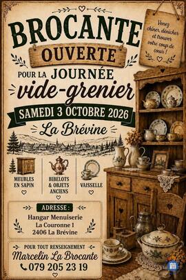 Image Brocante ouverte pour la journée vide-grenier (photo 1)