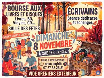 Image BOURSE Aux LIVRES (dédicaces Écrivains)et Aux DISQUES et VIDE Greniers (photo 1)