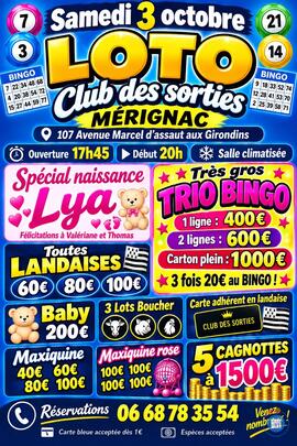 Image Très gros loto spécial très gros trio bingo et 5 cagnottes (photo 1)