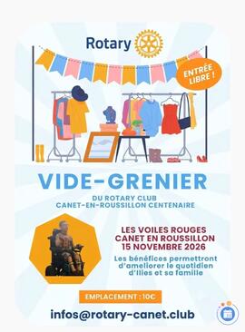Image Vide grenier associatif Rotary club Canet en Roussillon (photo 1)