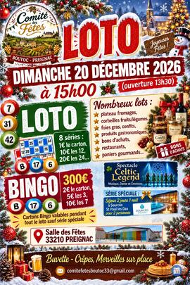 Image LOTO DE NOEL DU COMITE DES FETES DE BOUTOC PREIGNAC (photo 1)